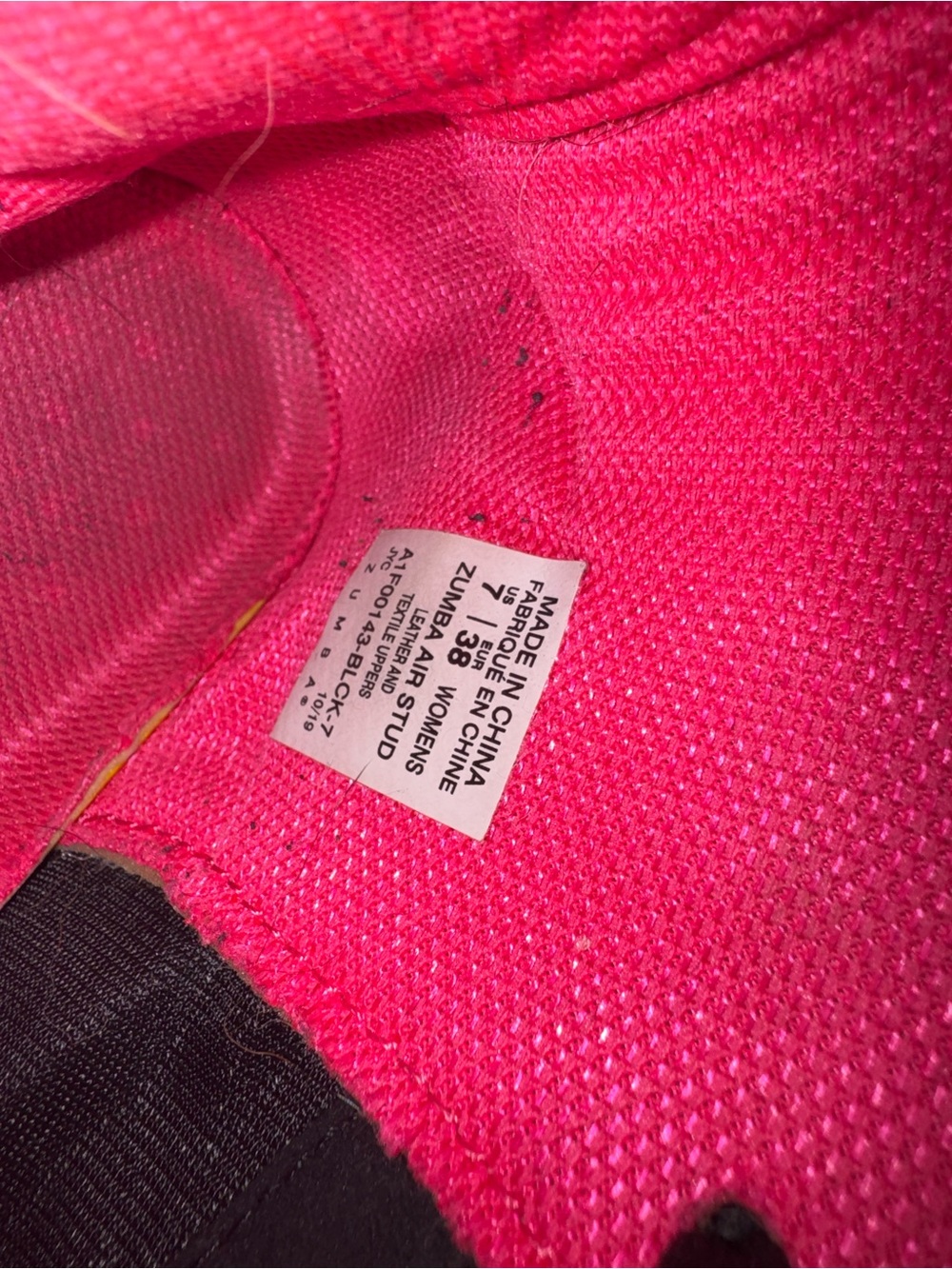 *Limited Edition* Zumba Fitness Black and Hot Pink High-Top Sneakers - Picture 4 of 5